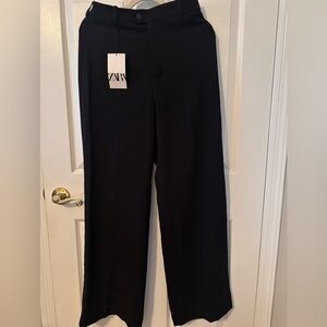 Zara Black Trousers wide leg